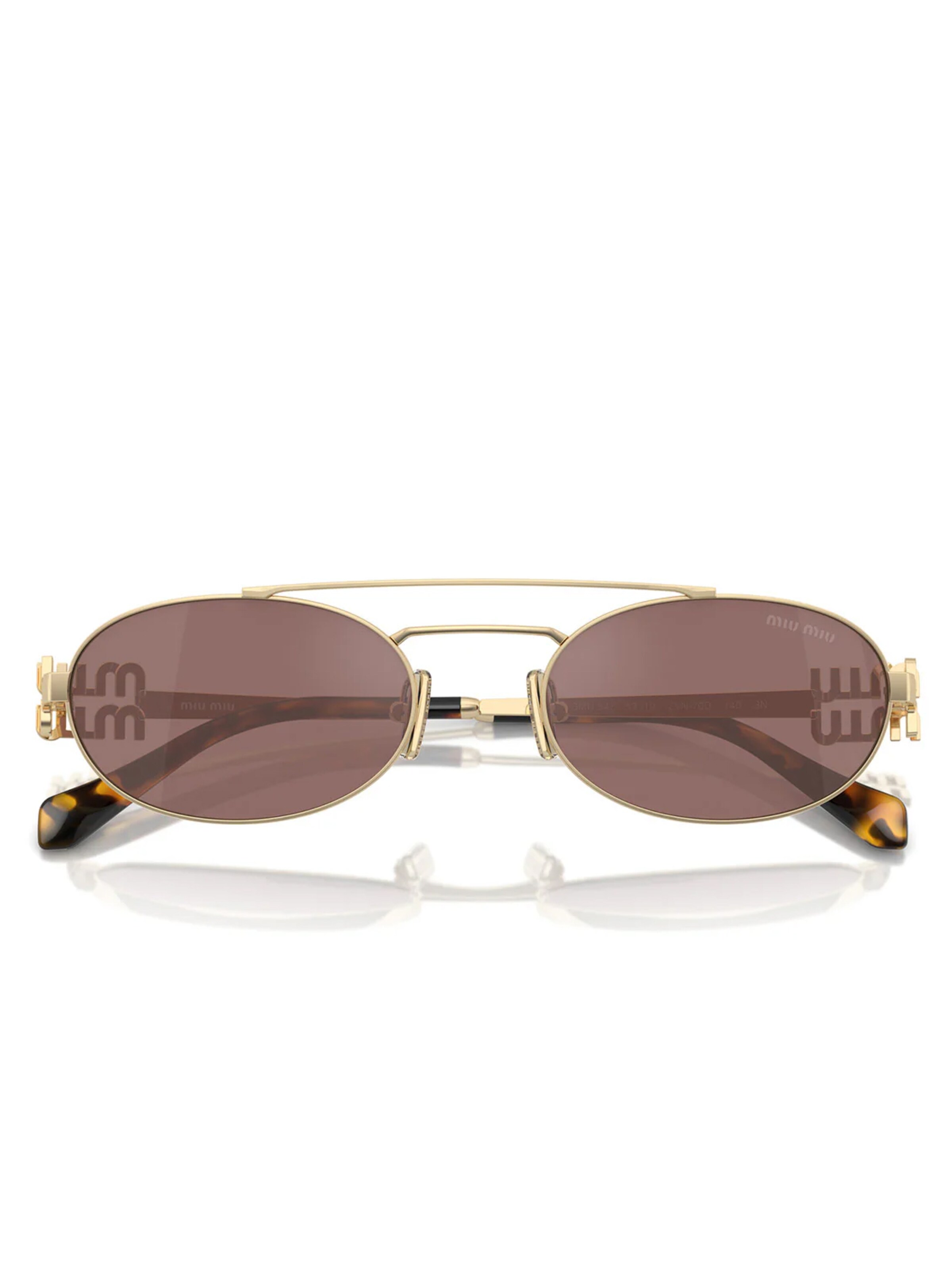 Miu Miu Sonnenbrille 'Miu Miu Occhiali da Sole MU54ZS ZVN70D Oro/Marrone Donna'‌‌‌ in Gold