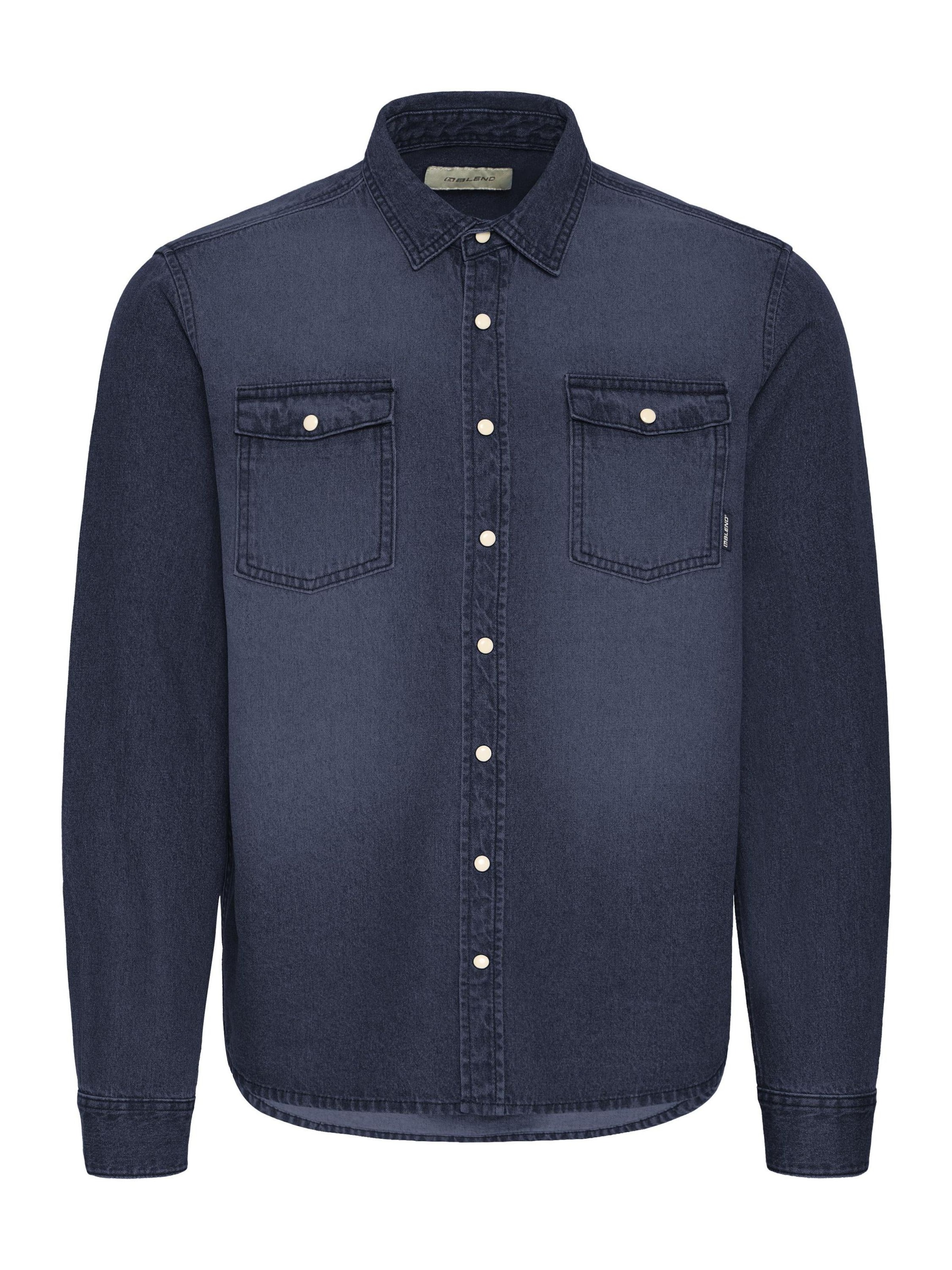 BLEND - Regular Fit Camisa ' BHDARGO ' em azul: frente