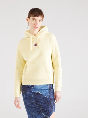 Sweat-shirt Tommy Jeans en jaune : devant