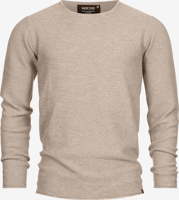 INDICODE JEANS Pullover 'Loakim' in Beige: predná strana