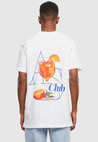 Mister Tee Shirt 'Club' in Wit: voorkant