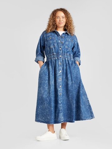 River Island Plus Shirt dress in Blue