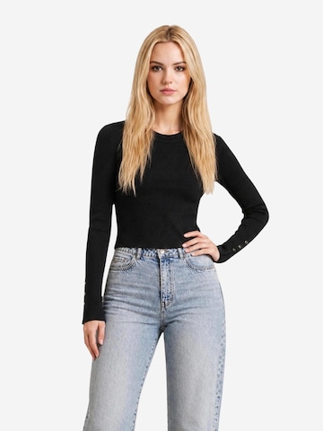 GUESS - Jersey 'LS CN ELLIE SWTR W6YR09 Z0948' en negro: frente