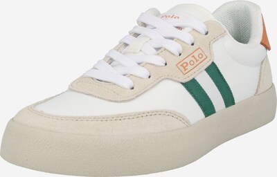 Polo Ralph Lauren Sneaker low i beige / grøn / orangerød / hvid, Produktvisning