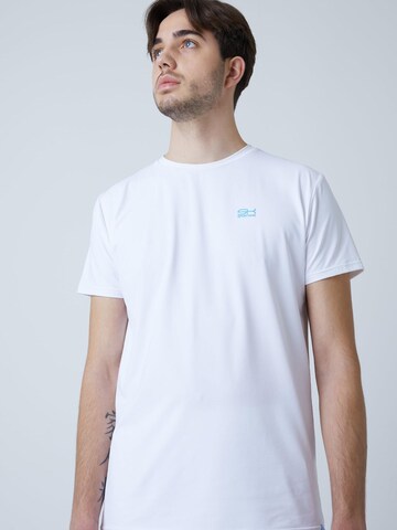 SPORTKIND - Camiseta funcional 'Crew Neck' en blanco: frente