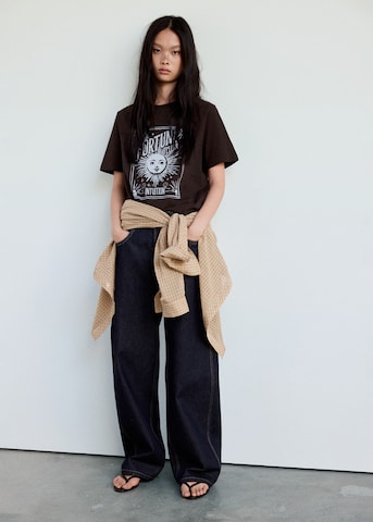 MANGO T-shirt 'ILUSTRA3' i brun