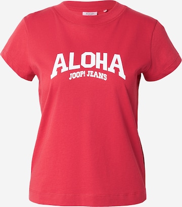 raudona JOOP! Jeans Marškinėliai 'Toyah': priekis