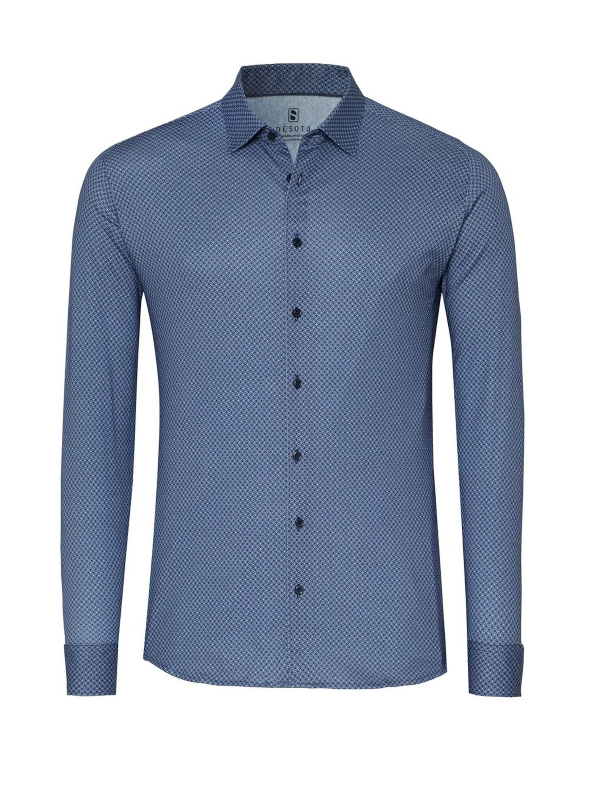 Coupe slim Chemise business DESOTO en bleu : devant