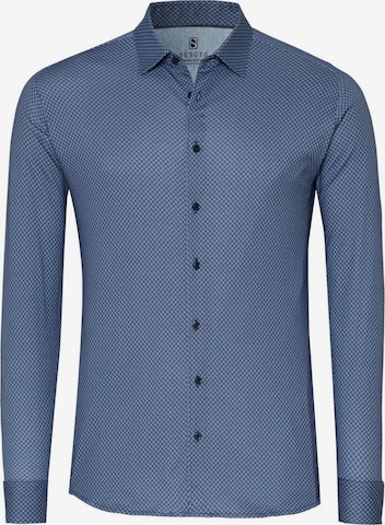 Coupe slim Chemise business DESOTO en bleu : devant