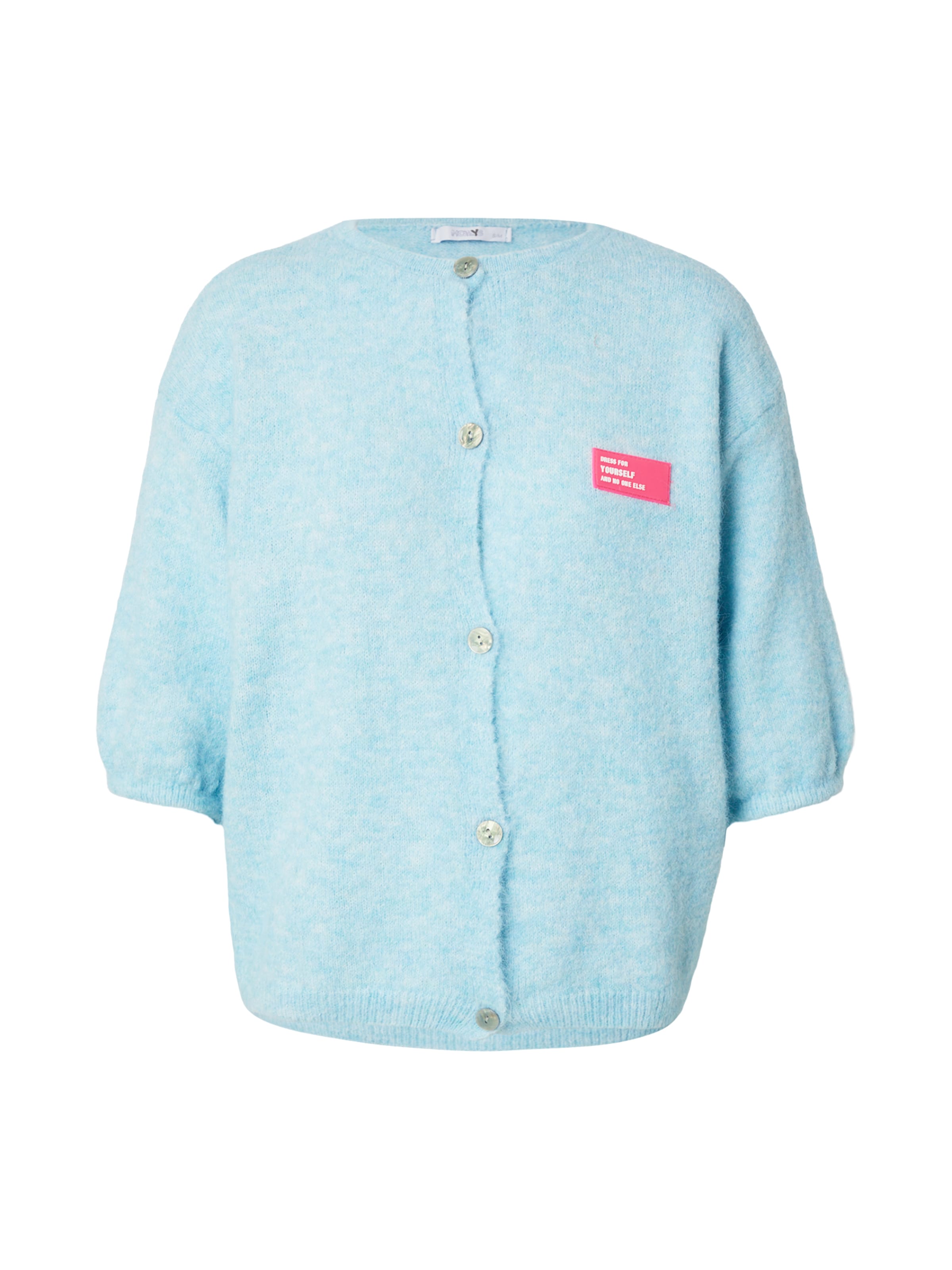 Hailys Gebreid vest in Blauw: voorkant