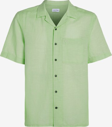 Calvin Klein Regular fit Button Up Shirt in Green: front