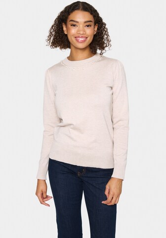SAINT TROPEZ Sweater in Beige: front