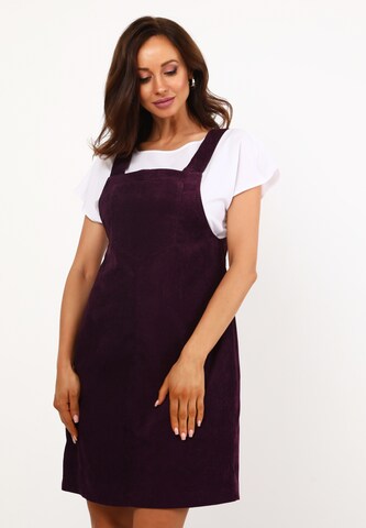 Awesome Apparel Dress in Purple: front