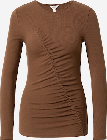 OBJECT T-shirt 'JAMIE' i brun: framsida