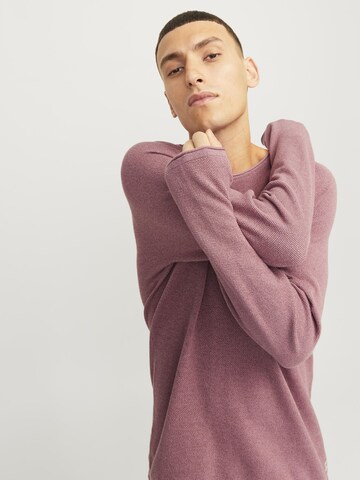 Coupe regular Pull-over 'Hill' JACK & JONES en rose