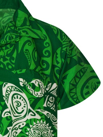 King Kameha - Camiseta 'Maori Chest' en verde