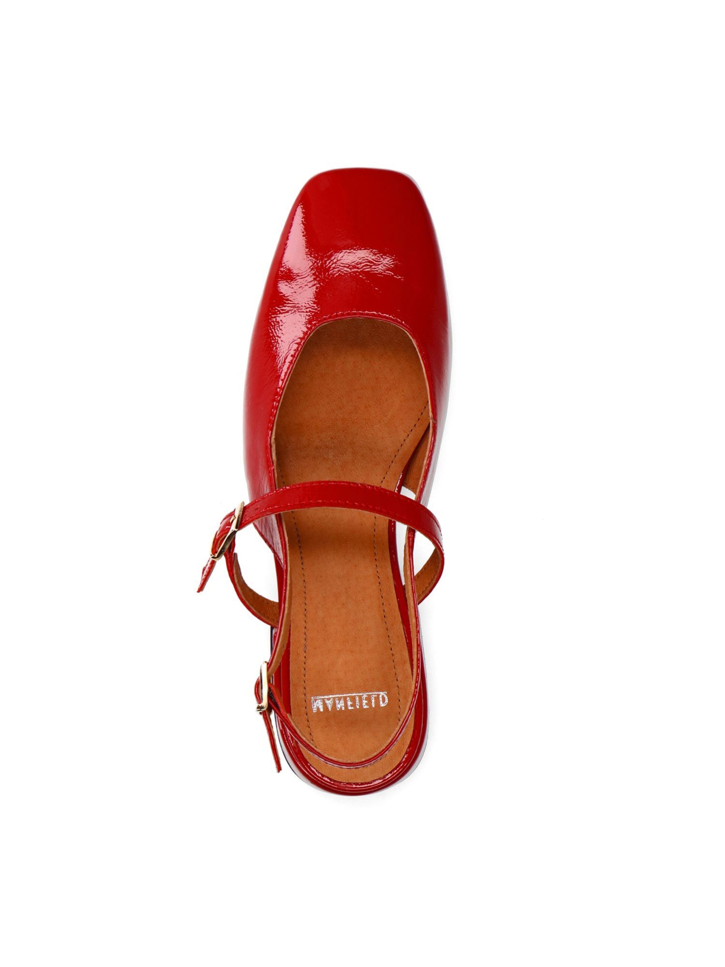 MANFIELD Riemchenballerina in Rot
