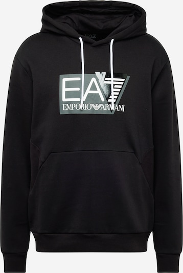 EA7 Emporio Armani Sudadera en gris / negro / blanco, Vista del producto