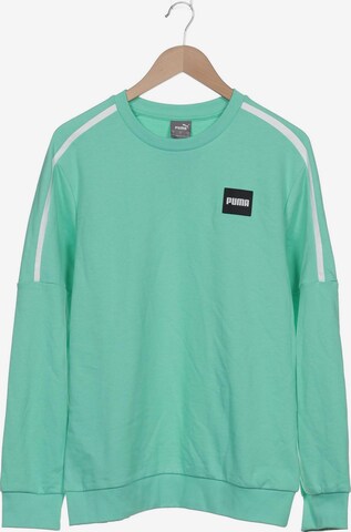 PUMA Sweatshirt & Zip-Up Hoodie in S in Green: front