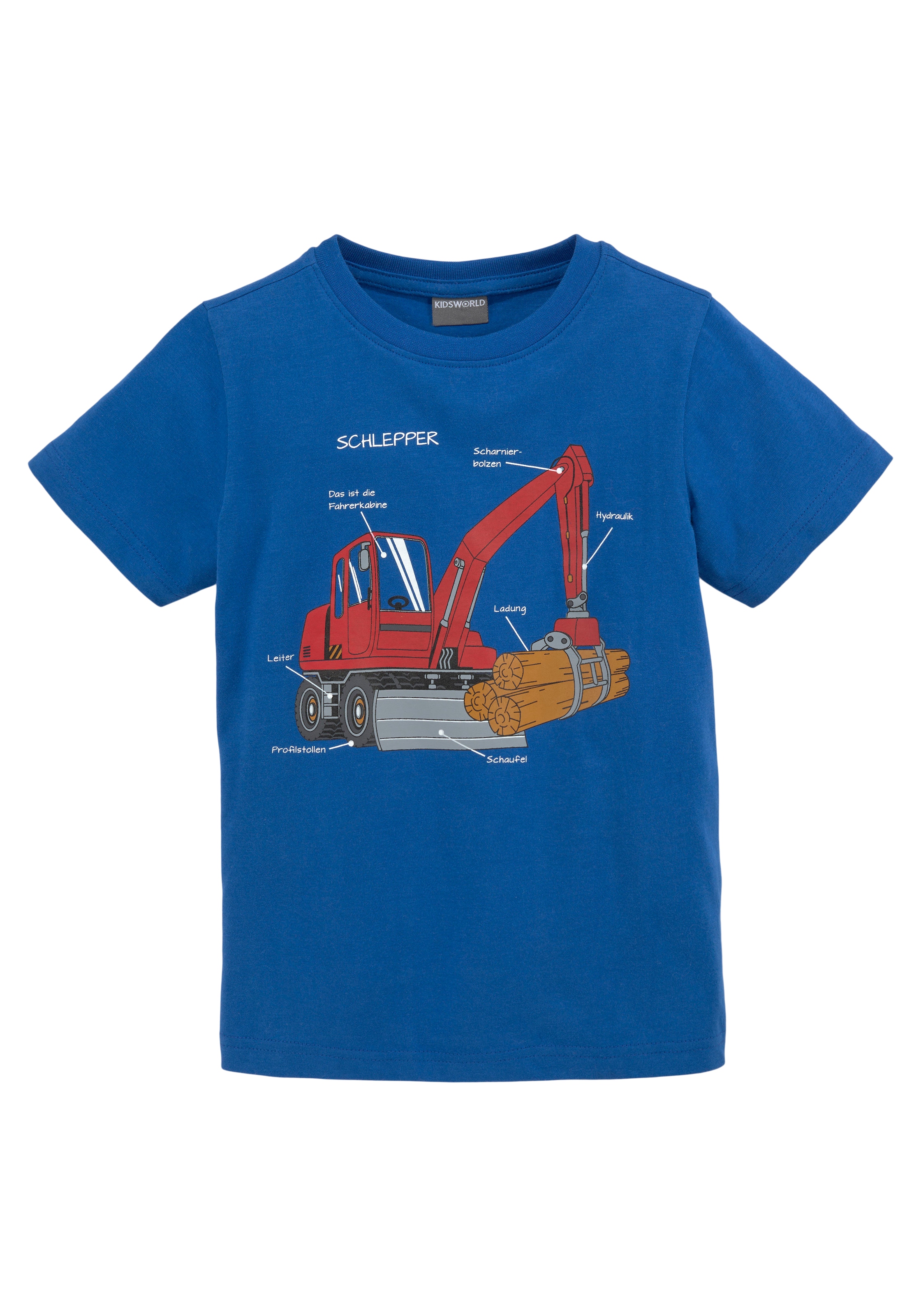 Kidsworld T-Shirt in Blau: Vorderseite