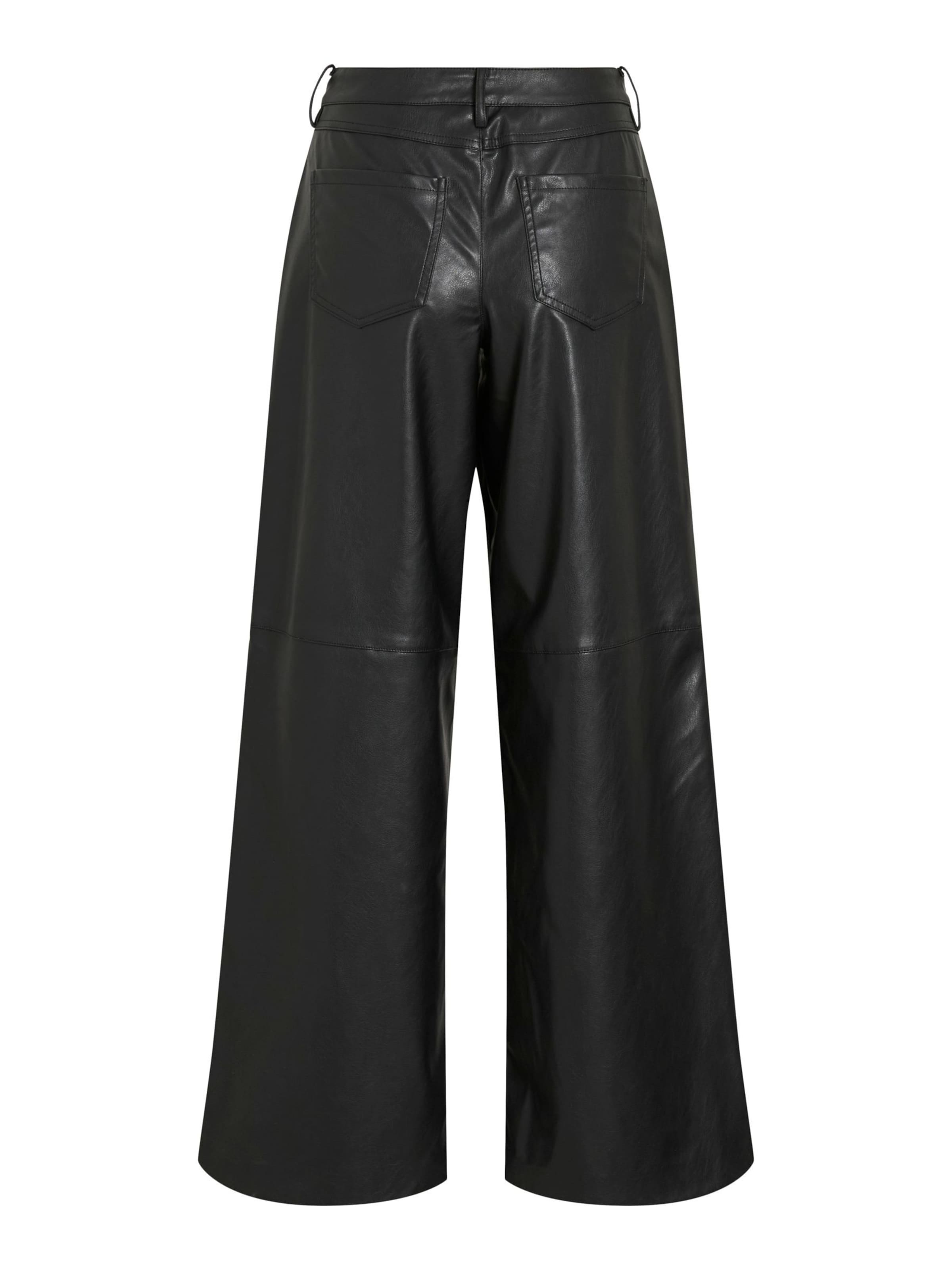 VILA Wide leg Broek 'VIAnnie' in Zwart