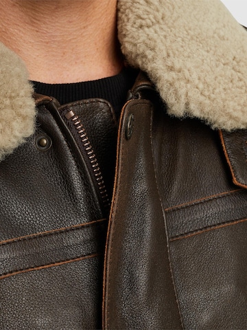 PME Legend Kurtka przejściowa 'Iconic Hudson leather jacket' w kolorze brązowy