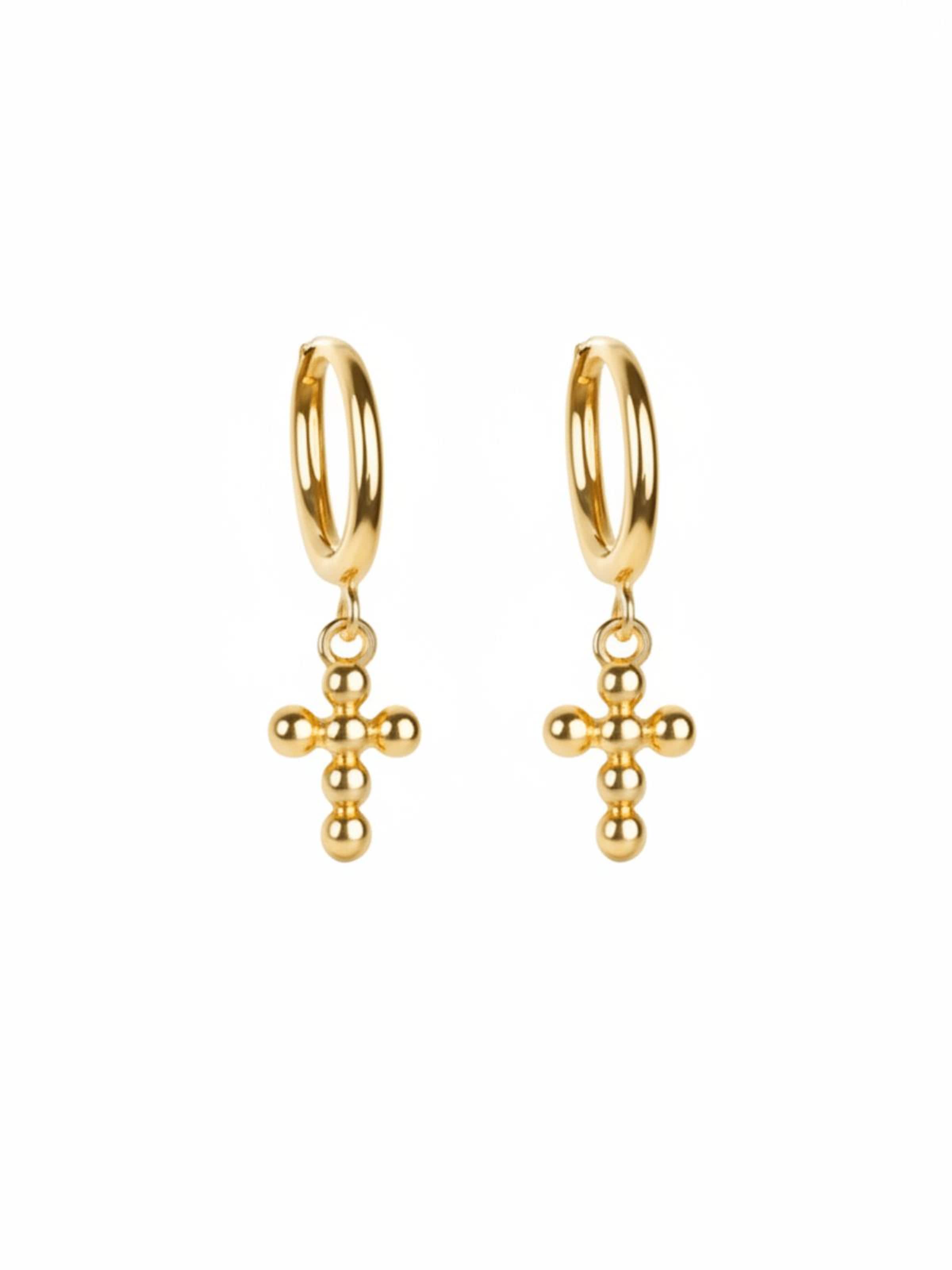 Cala Rose Oorbellen 'BUBBLE' in Goud: voorkant