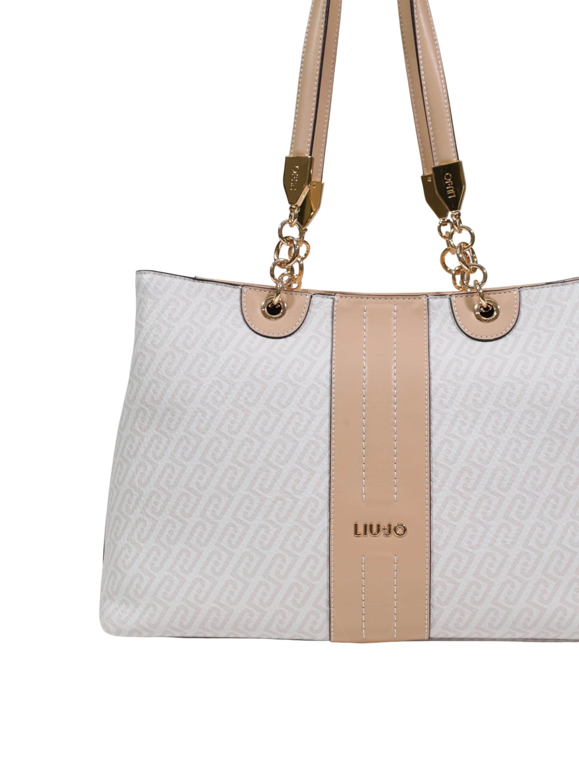 Borsa a spalla 'M TOTE AA6104 E1118' di Liu Jo in bianco