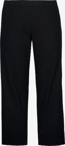 Pantalon chino Ulla Popken en noir : devant