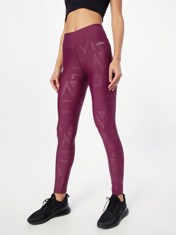 CMP Skinny Sportovní kalhoty – fialová: přední strana