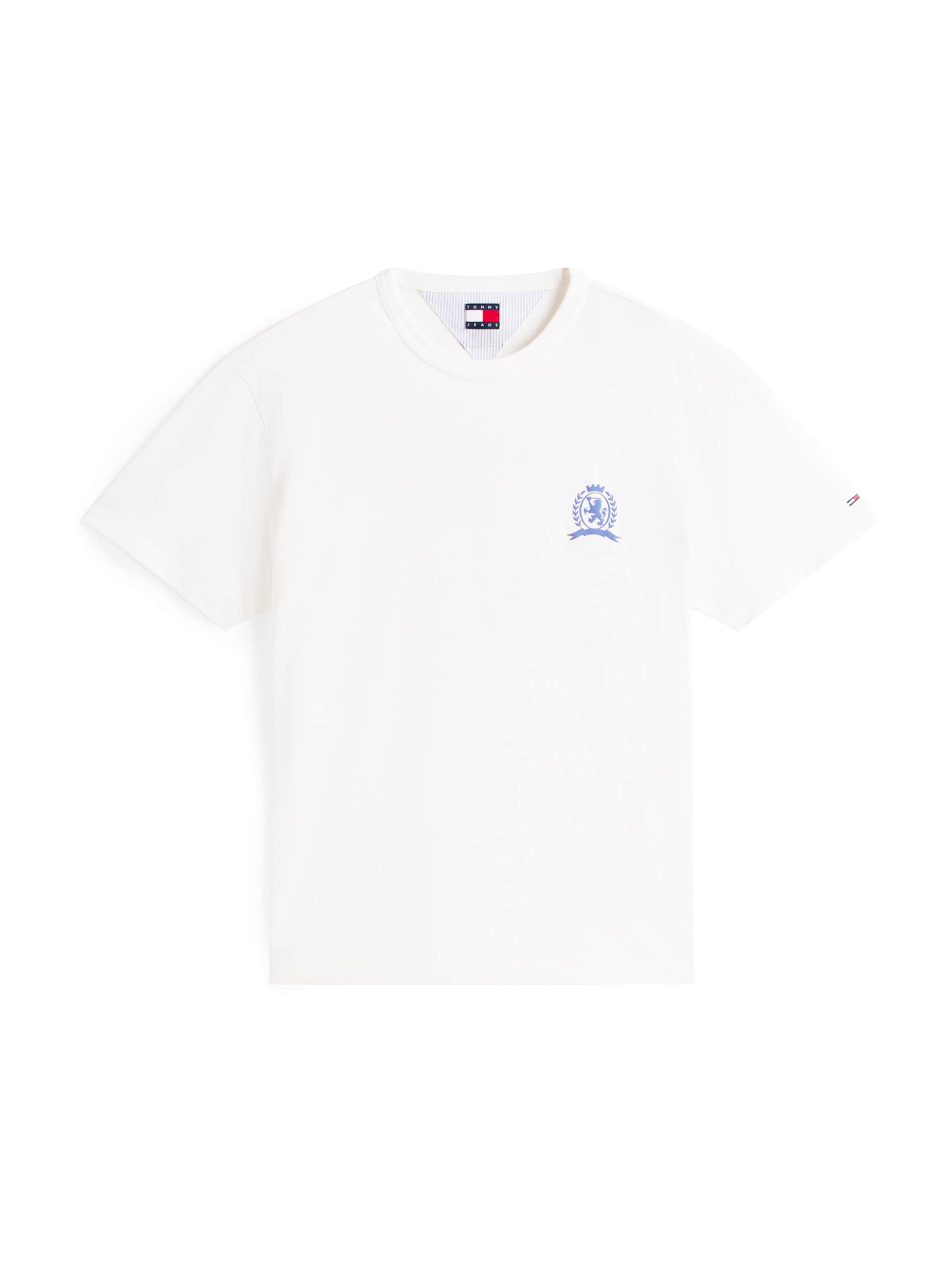 Tommy Jeans T-Shirt 'PLAY' en écru / bleu / rouge, Vue avec produit