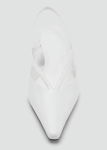MANGO Slingback Pumps 'Cruce' in White