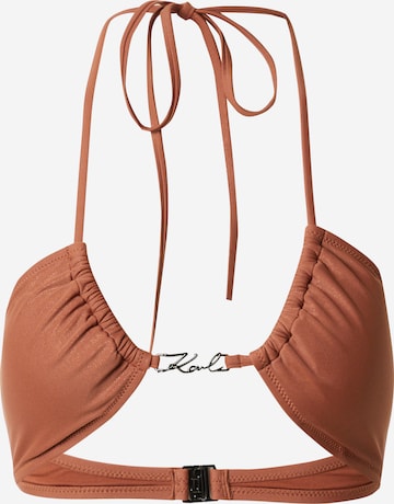 Hauts de bikini Karl Lagerfeld en bronze : devant