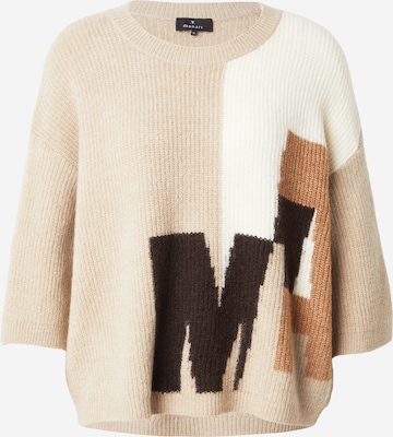 Pullover di monari in beige: frontale