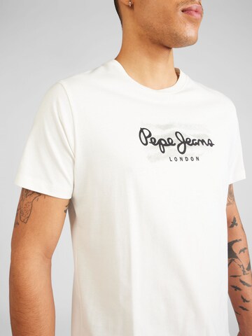 Pepe Jeans - Camisa 'CASTLE' em branco