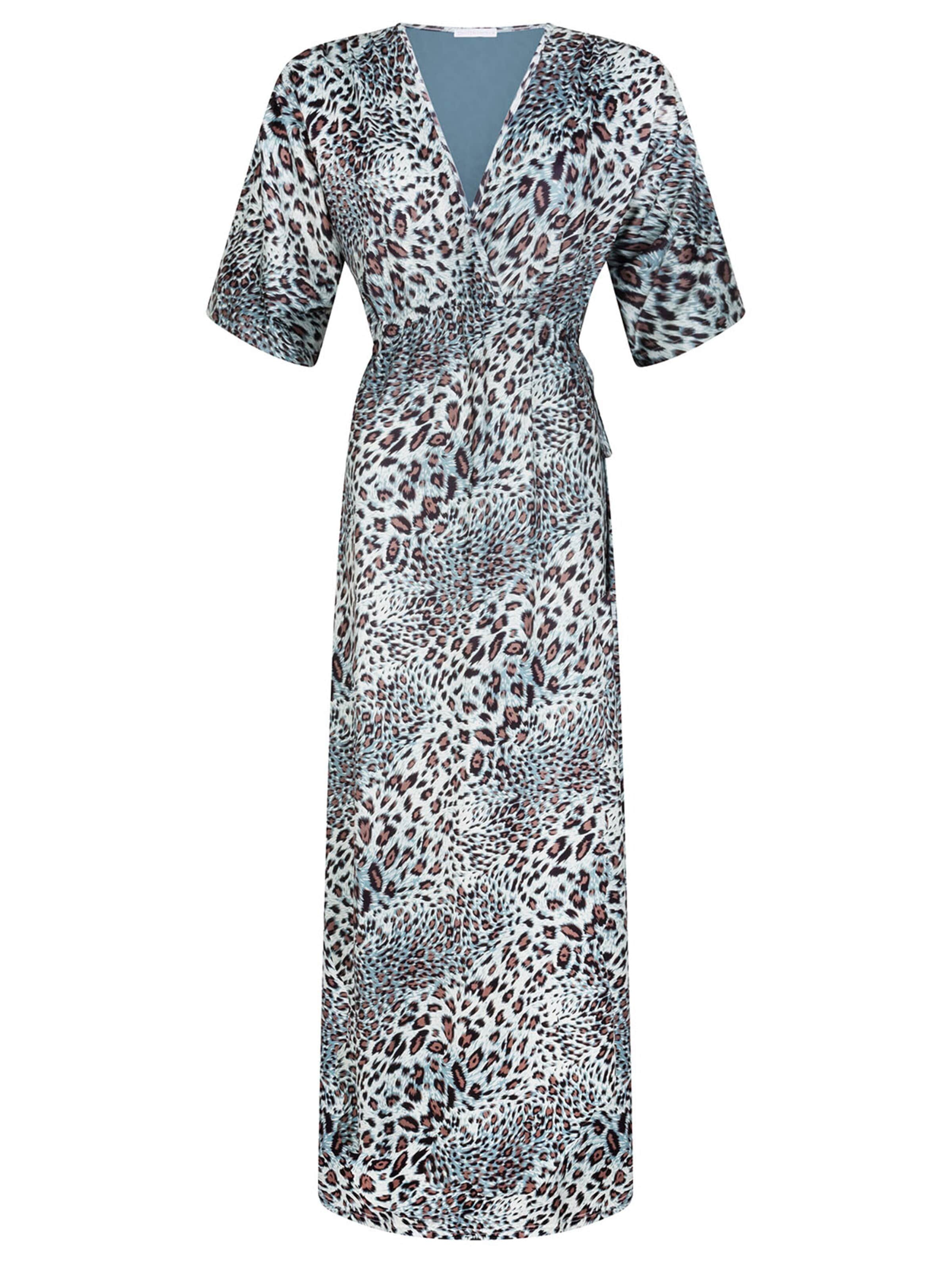 Robe 'Kimono Lotus Panther' Chic by Lirette en vert : devant