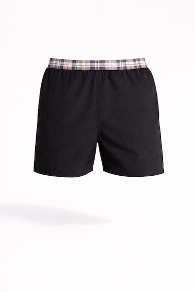 Gianni Kavanagh Zwemshorts 'British' in XL in de kleur Greige / Bessen / Zwart / Wit, Productweergave