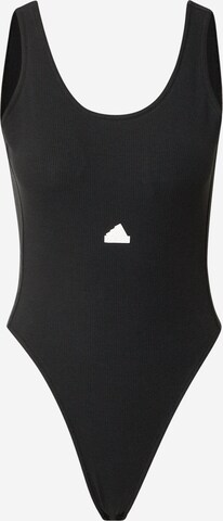 ADIDAS SPORTSWEAR Sports bodysuit 'Ribbed' in Black: front