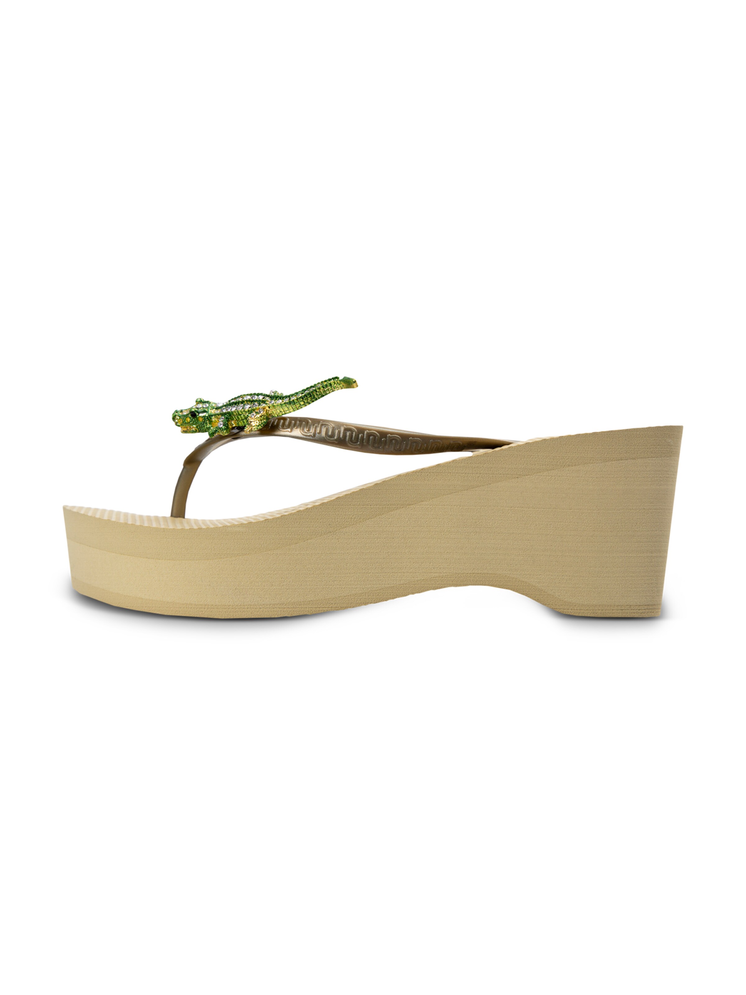 Uzurii Luxury Footwear Slipper 'Crocodile'‌ in Gold