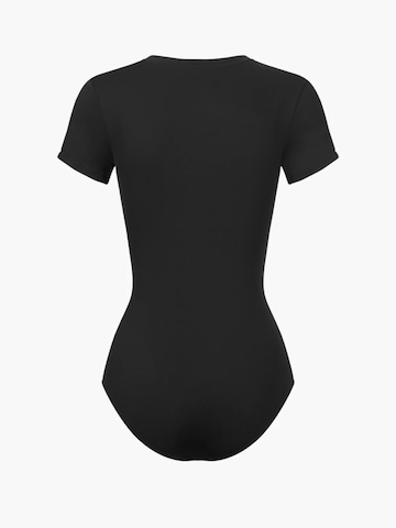 cfab (formerly creamy fabrics) Body 'Crew Neck T-Shirt Bodysuit' i svart
