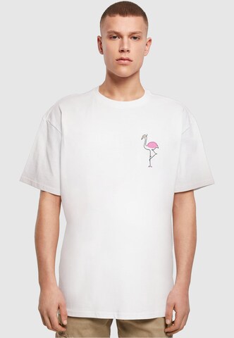 Merchcode Shirt 'Flamingo' in Wit: voorkant