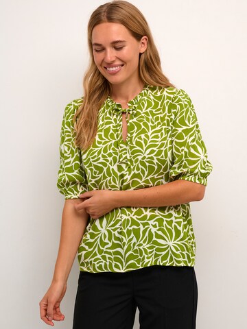 Kaffe - Blusa 'Fleur' em verde: frente