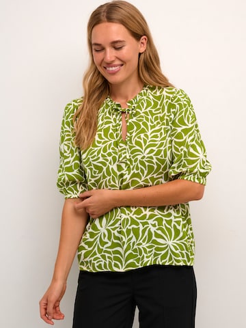 Kaffe Blouse 'Fleur' in Groen: voorkant