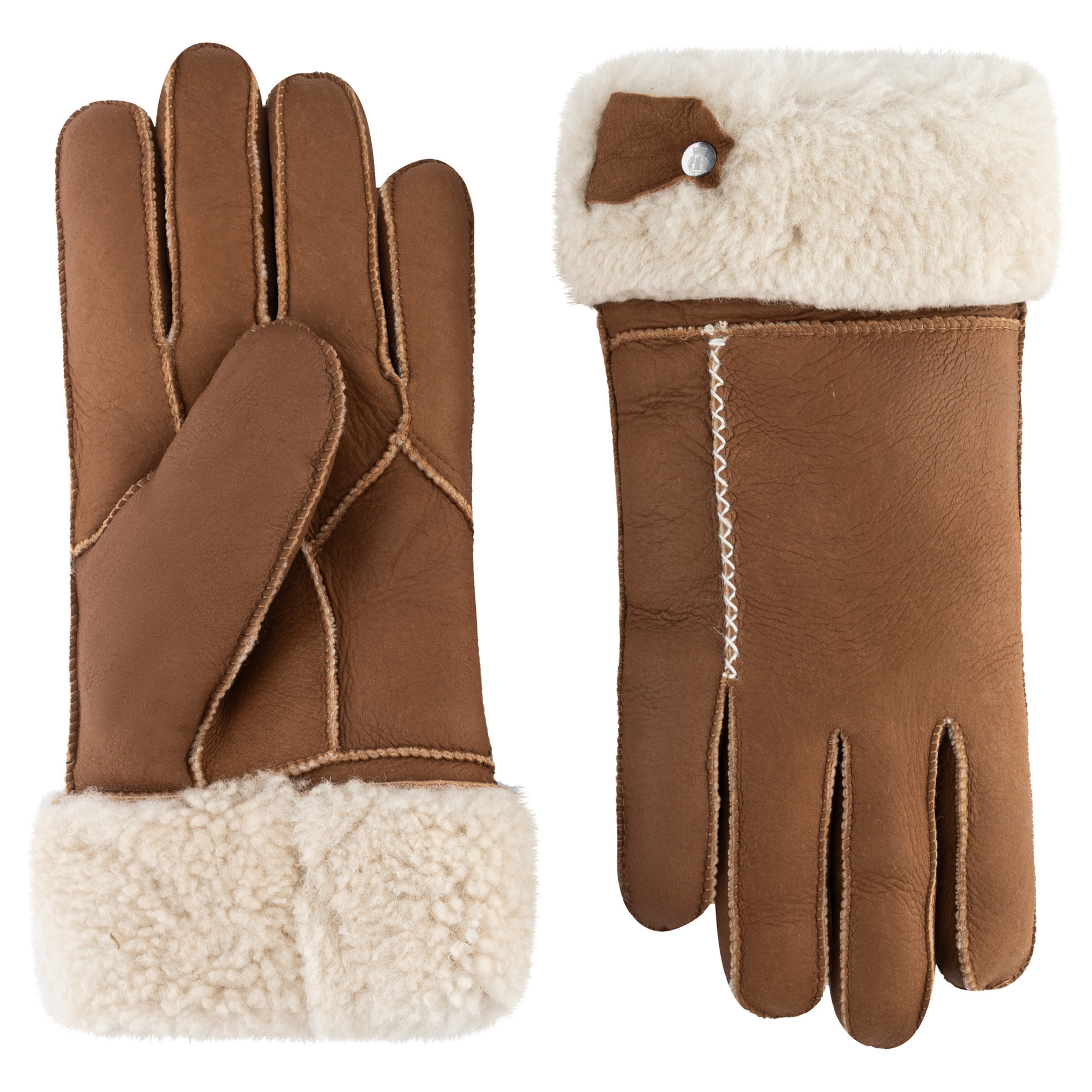 Roeckl Vingerhandschoenen 'VIK' in de kleur Bruin / Cognac / Oker, Productweergave