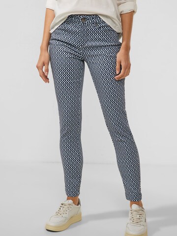 Coupe slim Pantalon 'York' STREET ONE en bleu : devant