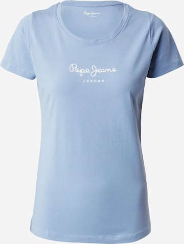 Pepe Jeans T-shirt 'NEW VIRGINIA' i blå: framsida