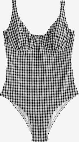 NextBustier Jednodijelni kupaći kostim - crna boja: prednji dio