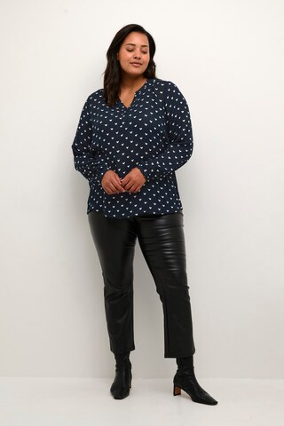 KAFFE CURVE Blouse 'Bett' in Blauw