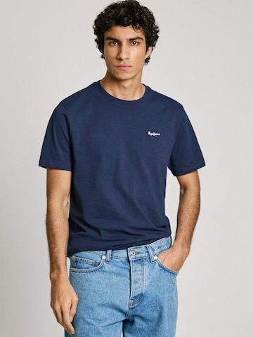 Pepe Jeans T-Shirt 'Contrast Connor' in Blau: Vorderseite