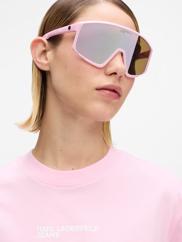 Ochelari de soare ' DRAGON ' de la Karl Lagerfeld pe roz: față